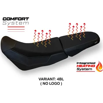 Moto sedlo TPZ Italia Vyhřívaný potah sedla Honda Africa Twin 1000 Adventure (18-19) Heating Comfort potah sedla: bez loga 4BL (black)
