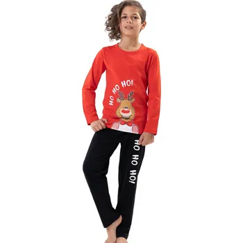 Chlapecké pyžamo Pyžamo pro kluky HO HO HO Veselý Sob 1F0781 černá 110-116-5-6-let