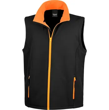 Pánská vesta Pánská 2-vrstvá softshellová vesta "Printable" R 232M black-orange M