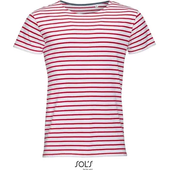 Pánská móda Pánské pruhované tričko Miles Men white-red XXL