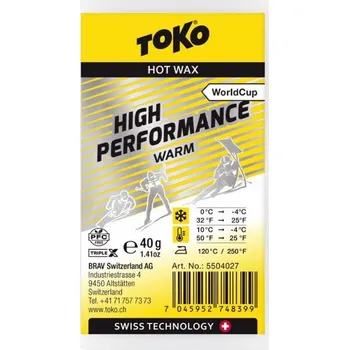Lyžařský vosk Vosk TOKO World Cup High Performance teplý 40 g TripleX