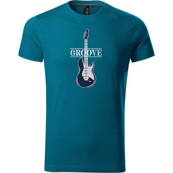Pánské tričko DOBRÝ TRIKO Pánské tričko Baskytara Velikost: S, Barva: Petrolejová