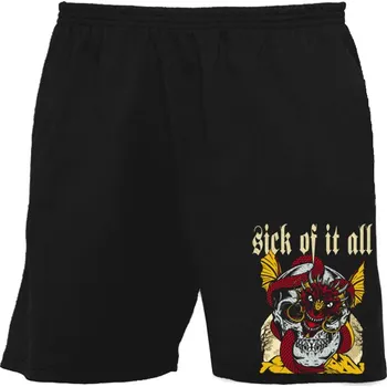 Pánské kraťasy bermudy, kraťasy Sick Of It All - skull