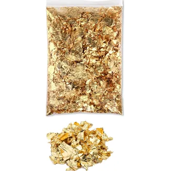 Metalické vločky do pryskyřice v sáčku Barva: Zlatá