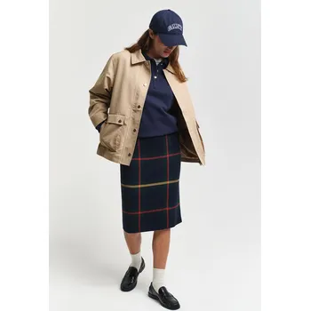 Dámská sukně SUKNĚ GANT CHECKED SKIRT EVENING BLUE