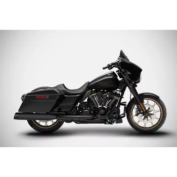 Výfuk pro motocykl Homologované koncovky výfuku motocyklu ZARD SLIP ON MUFFLERS HOMOLOGACE E5 pro motocykl HARLEY DAVIDSON ROAD GLIDE ST/ ROAD GLIDE SPECIAL rok 2021-2023 viz popis, barva černá (řemeslná výroba Made In Italy)