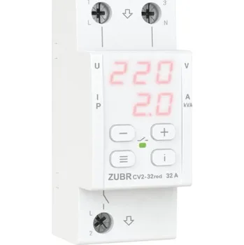 Relé DS ELECTRONICS ZUBR CV2-32 red - napěťové monitorovací relé s kontrolou proudu 32 A 4820120222689