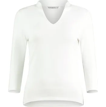 Dámská halenka Top s mandarin límečkem a 3/4 rukávem KK 785 white 16/18