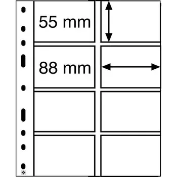 Obal pro sběratelský předmět Leuchtturm OPTIMA 4 VC listy - průhledné (bal. 10 ks)