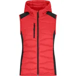 Dámská strečová fleecová vesta JN 1327 red-black XS