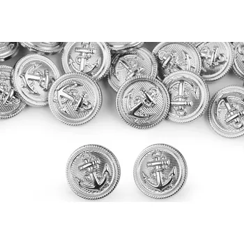 Knoflík Knoflík kotva velikost 24", 34", velké, 2 (34") stříbrná