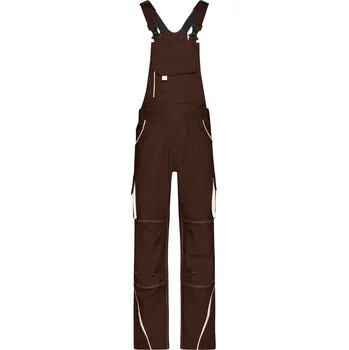 montérky Pracovní kalhoty s laclem - Color JN 848 (42-60) brown-stone (42)