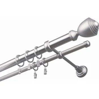 Příslušenství pro garnýž Garnýž kovová 140 cm dvouřadá - dvojitá 25 Palacio Satina