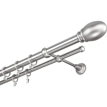 Příslušenství pro garnýž Garnýž kovová 440 cm dvouřadá - dvojitá 25 Belluno Satina