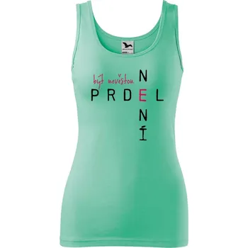 DOBRÝ TRIKO Dámské tílko s potiskem Být nevěstou Velikost: L, Barva: Mátová