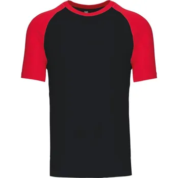 Baseballové tričko K 330 black-red XL