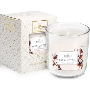 Svíčka Luxusní svíčka SANTINI - Fresh Cotton, 200g
