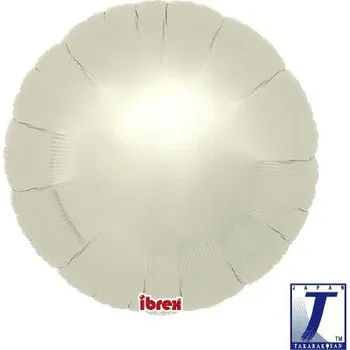 Party dekorace Balónek kruh smetanový metalický 35 cm t211112