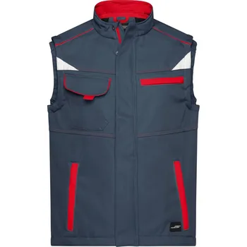pracovní vesta Pracovní letní softshellová vesta - Color JN 852 carbon-red 6XL