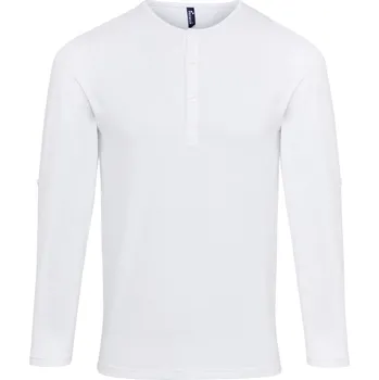 Pánské tričko Pánské tričko s rolovatelnými dlouhými rukávy PR 218 white M