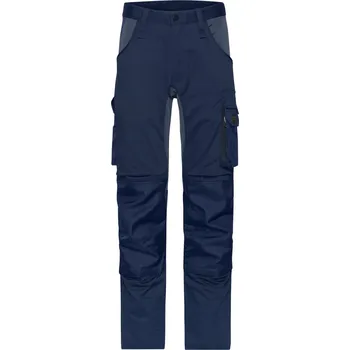 montérky Pracovní strečové kalhoty "Slim Line" JN 1812 (94-110) navy-carbon (98)