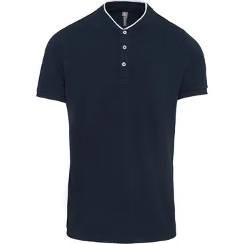 Pánské tričko Pánské polo s mao límcem K 223 navy-white L