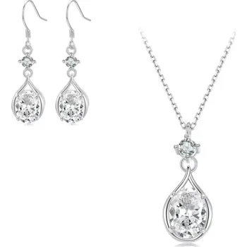 Souprava šperků For Silver Souprava s AAA zirkony Drop Water - Stříbro 925
