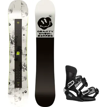 Snowboard Gravity snowboards Snowboard komplet Gravity Madball 25/26 + vázání Gravity Drift black Velikost: 160W cm, Velikost vázání: M