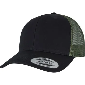 Kšiltovka 6 panelová vintage kšiltovka "Trucker" 6606/6606T black-loden onesize