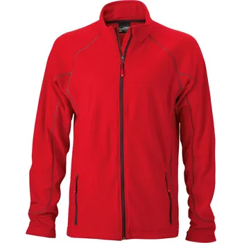Pánská mikina Pánská strukturovaná fleecová bunda JN 597 red-carbon M