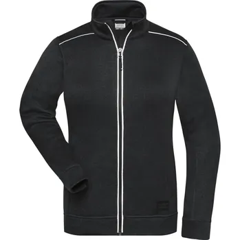 Dámská mikina Dámská pracovní pletená fleecová bunda - Solid JN 897 black-black 3XL