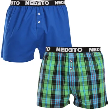 Sada pánského spodního prádla 2PACK pánské trenky Nedeto vícebarevné (2NTC009) XXL Možnost vrácení zboží ZDARMA do 120 dnů!
