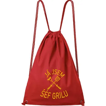 Městský batoh DOBRÝ TRIKO Bavlněný batoh Já jsem šéf grilu Barva: Červená