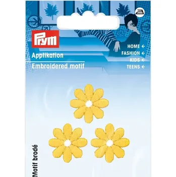 Nášivka PRYM Nášivka květiny, malé, nažehlovací, žlutá