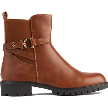 Dámská treková obuv Hnědé kotníkové dámské boty s ozdobnou sponou YL162C Velikost: 36