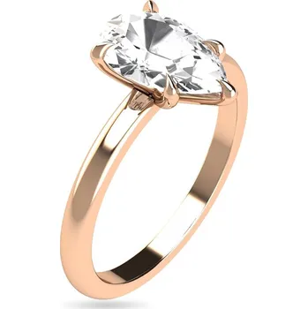Prsten Obruč z růžového zlata solitaire pro 1,5ct diamant Bethany, 14K CSTM2R-150 + dárkové balení LUXUS zdarma