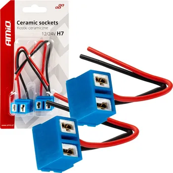 Hranaté keramické kostky H7 zásuvka AMIO-03055