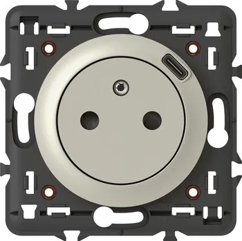 Elektrická zásuvka LEGRAND Zásuvka GALEA 068427 2P+T/USB-C titan 068427