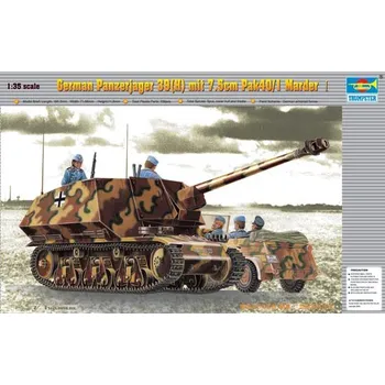 Plastikový model German Panzerjager 39(H) mit 7.5cm Pak40/1 Marder I - Trumpeter 00354