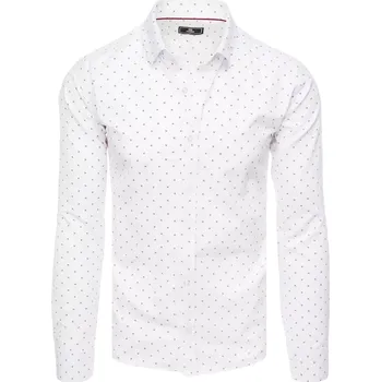 Pánská košile Pánská vzorovaná košile DX2450 Barva: Bílá, Velikost: 2XL