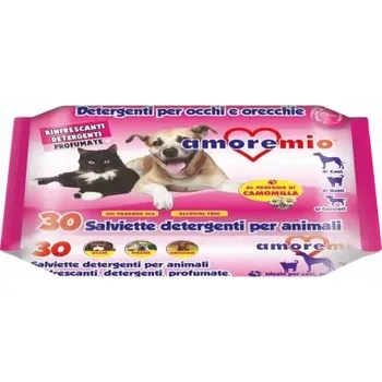 Dětský vlhčený ubrousek AMOREMIO kapesní vlhčené ubrousky heřmánek 30ks