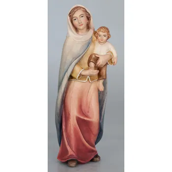 Vánoce Ornatis Žena s dítětem Provedení: Malovaná, Velikost stojících figur dospělých postav: 10 cm Dřevěná vyřezávaná soška ženy s nádobami na vodu