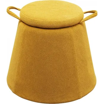 Stolička KARE Design Stolička s úložným prostorem Thimble - žlutá, Ø51cm