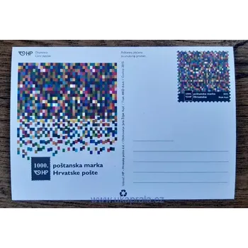 Sběratelství CHORVATSKO dopisnice, 1000. známka chor. pošty, r. 2015