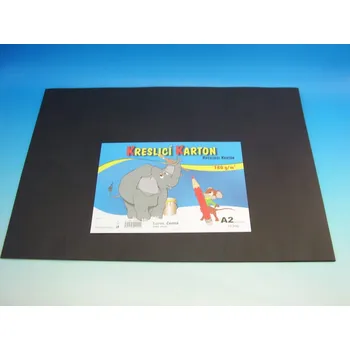 Výtvarný papír Kreslící karton A2 černý 180 g