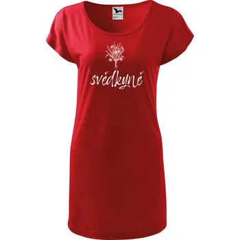 Dámské tričko DOBRÝ TRIKO Dámské tričko/šaty Svědkyně kytice Velikost: S, Barva: Červená