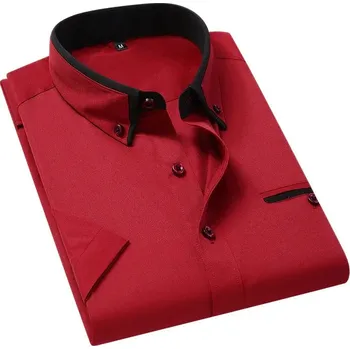 Pánská košile Pánská elegantní košile s kontrastním límečkem Velikost: M, Barva (Varianta): red shirt
