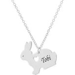 Přívěsek s řetízkem z chirurgické oceli Králíček