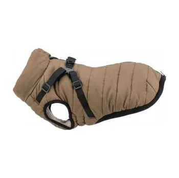 Obleček pro psa Zimní bunda PIROU s postrojem, písková 27cm