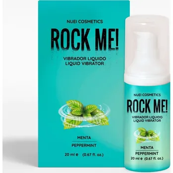 Lubrikační gel NUEI Rock Me! Liquid Vibrator Peppermint 20 ml, stimulační gel s vibračním efektem a příchutí máty